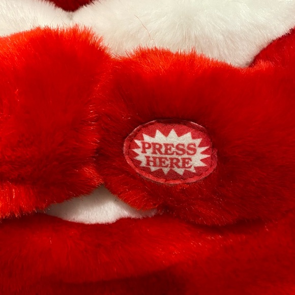 Dan Dee Smiley Face Happy Christmas Stocking Red Santa Laughing 21" Plush - Picture 4 of 9